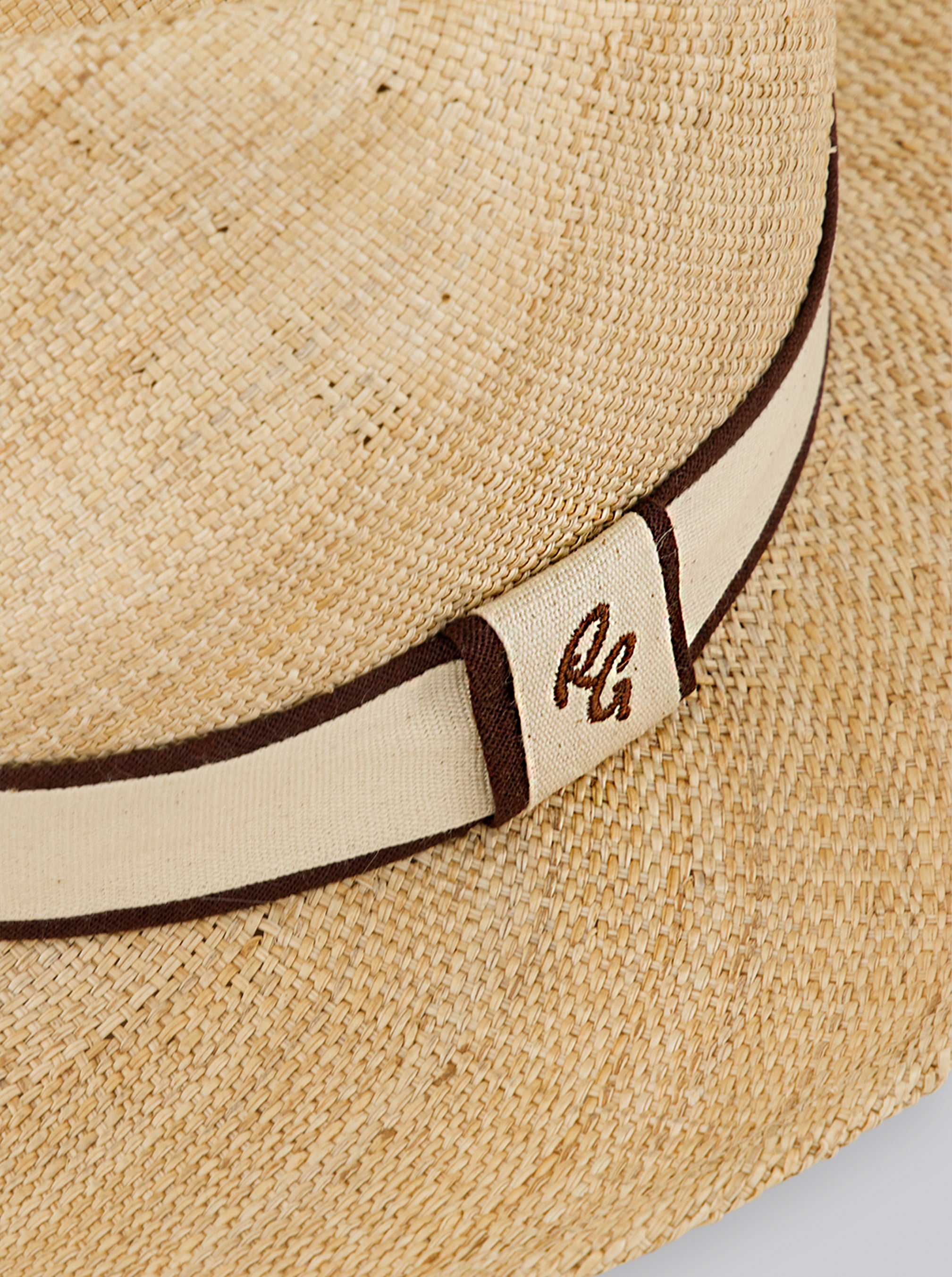WOVEN STRAW FEDORA
