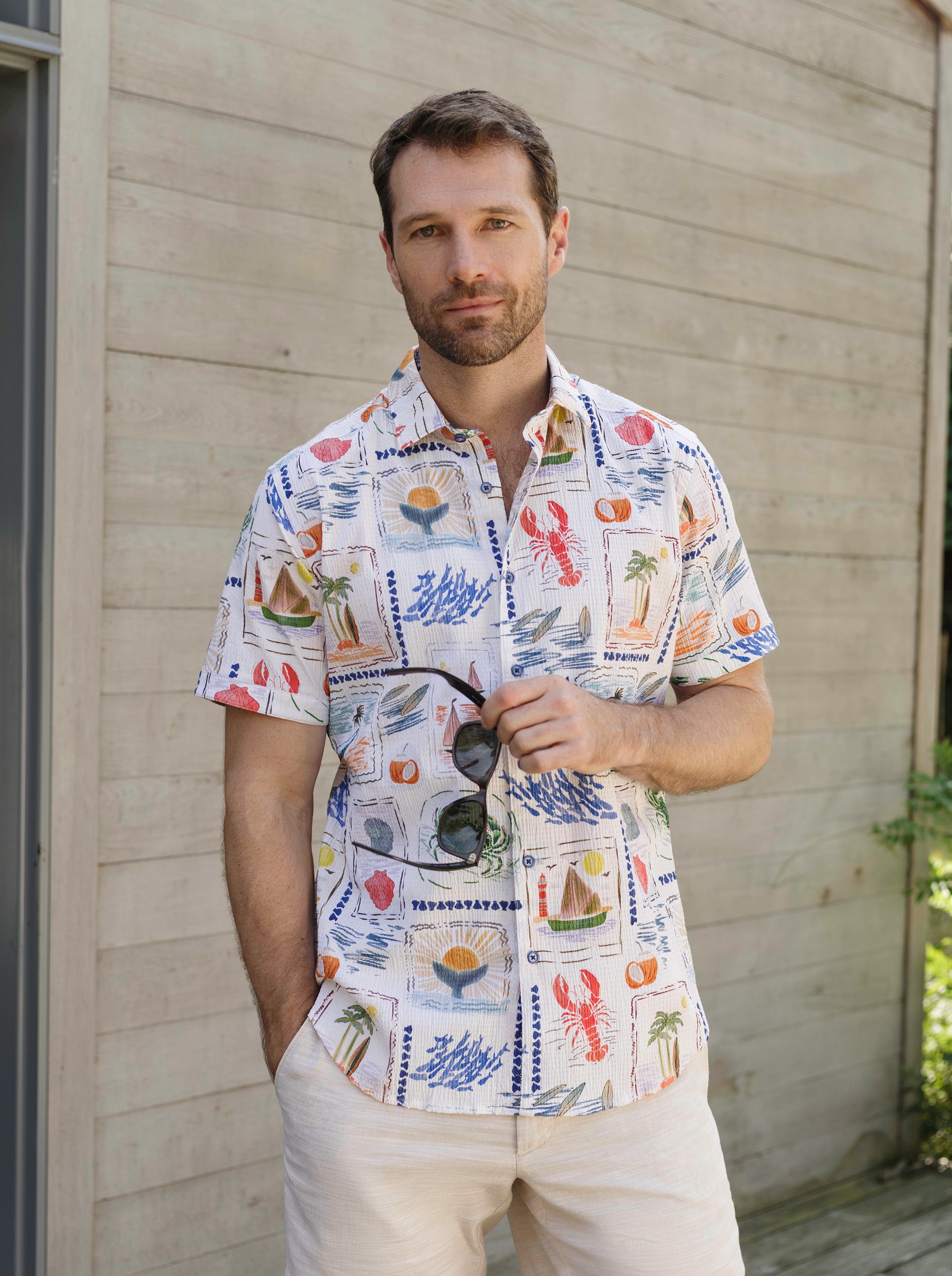 ISLA VISTA SHORT SLEEVE BUTTON DOWN SHIRT