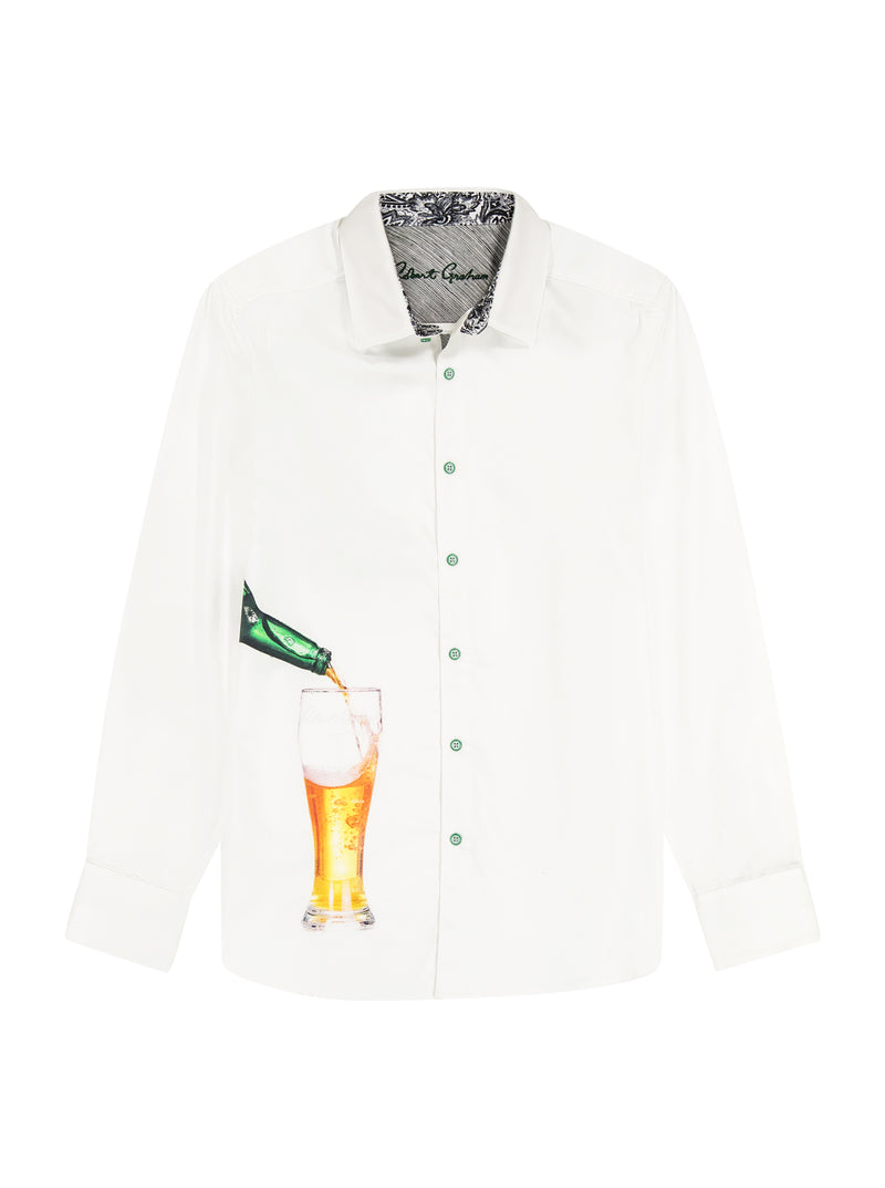 MADE TO MEASURE LONG SLEEVE BUTTON DOWN SHIRT BIG Robert Graham