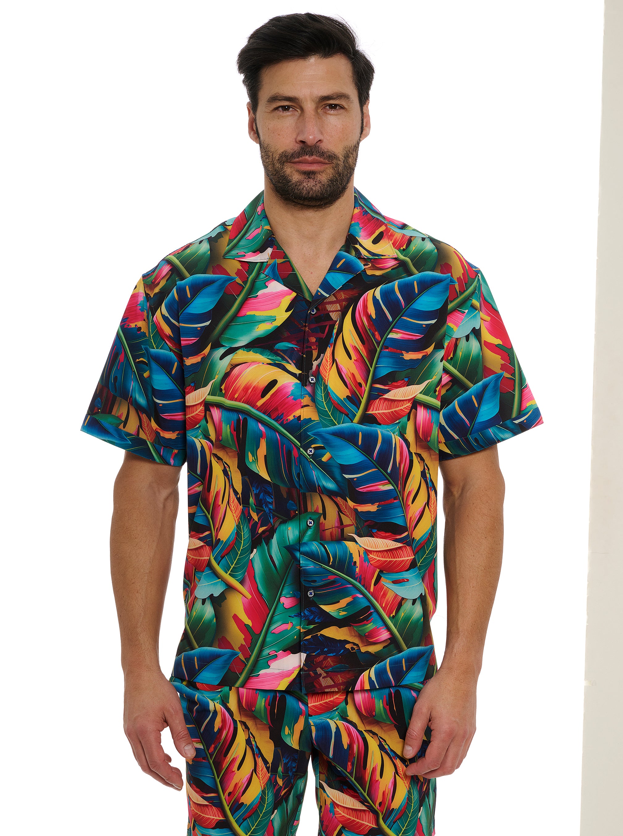 TOUCAN SHORT SLEEVE BUTTON DOWN SHIRT BIG