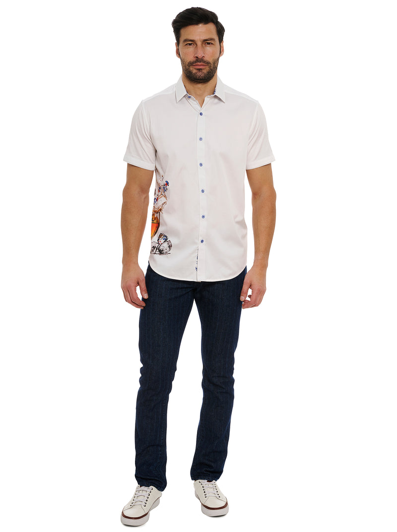 ICE & DICE SHORT SLEEVE BUTTON DOWN SHIRT