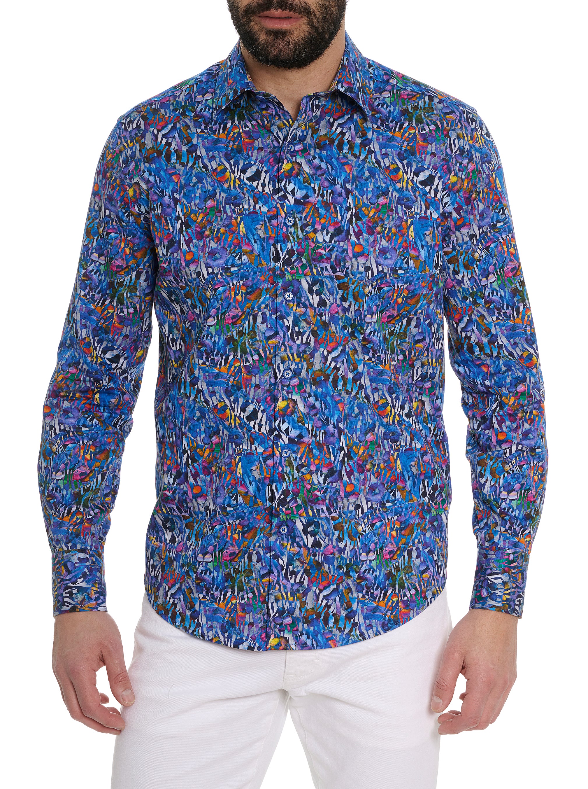 HASBALT LONG SLEEVE BUTTON DOWN SHIRT