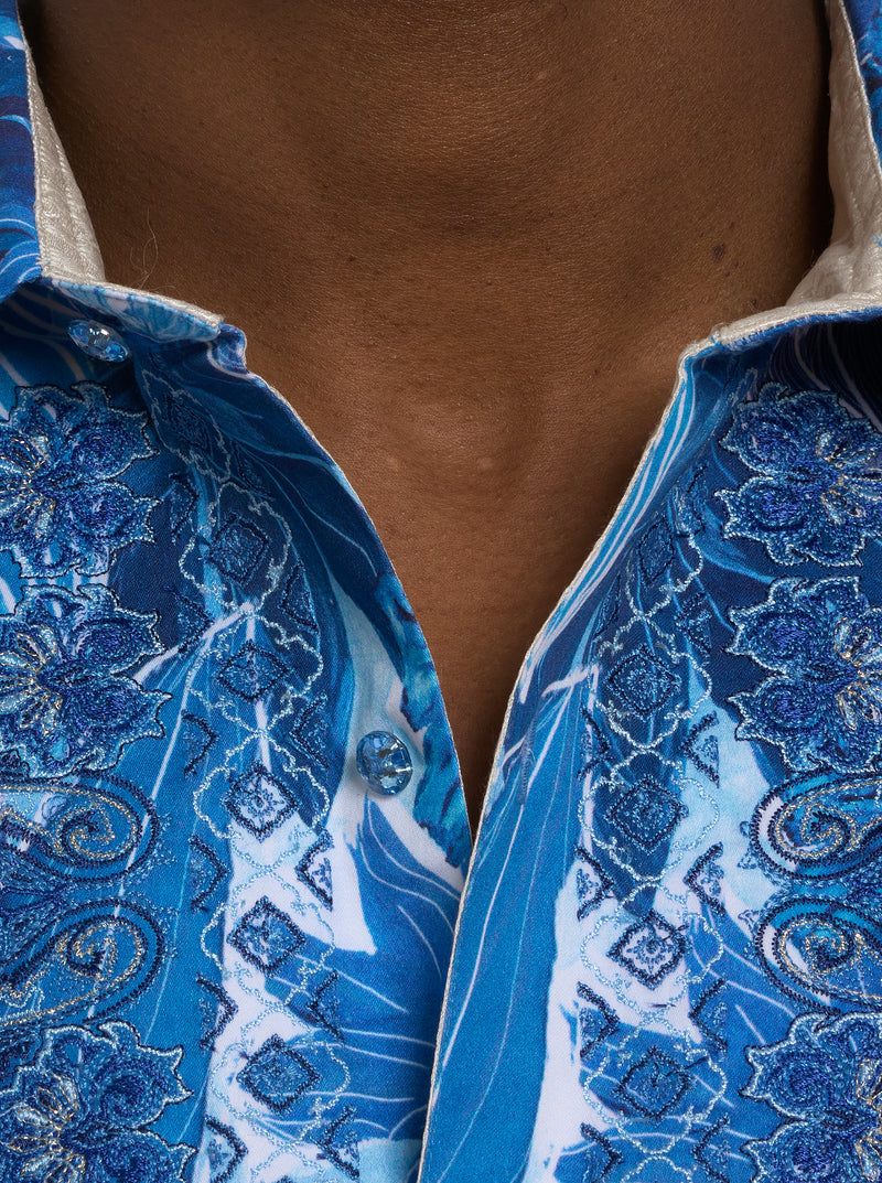 LIMITED EDITION FLORAL ESCAPE BUTTON FRONT SHIRT
