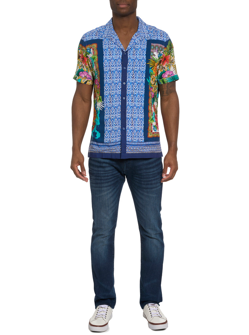 SHERE KHAN SHORT SLEEVE BUTTON DOWN SHIRT