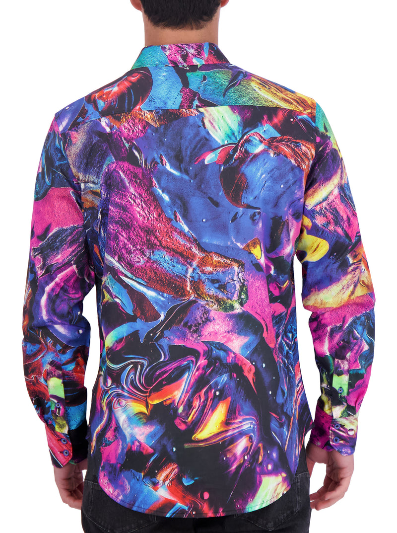 QUASAR LONG SLEEVE BUTTON DOWN SHIRT