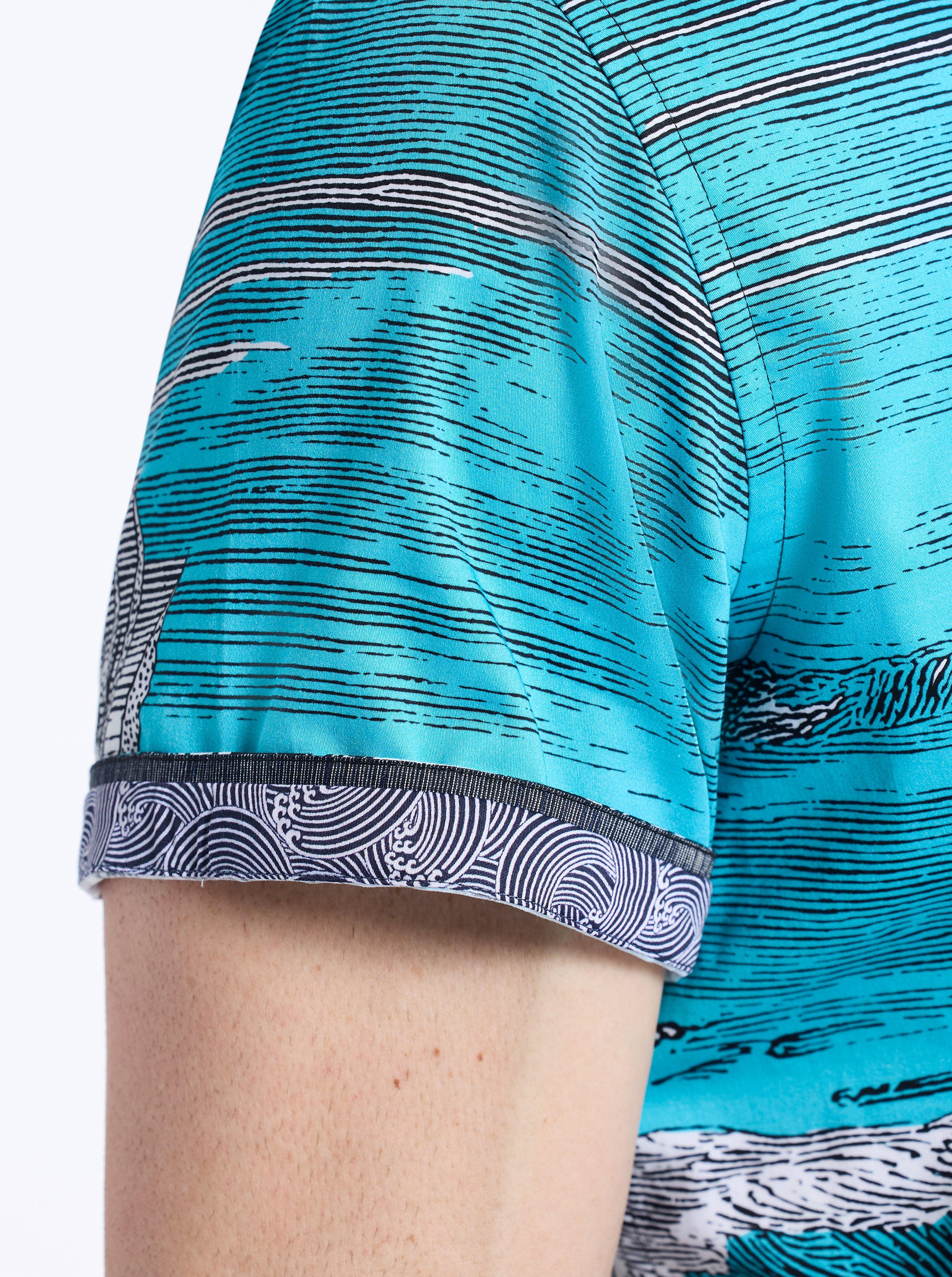 SEA MONSTER SHORT SLEEVE BUTTON DOWN SHIRT