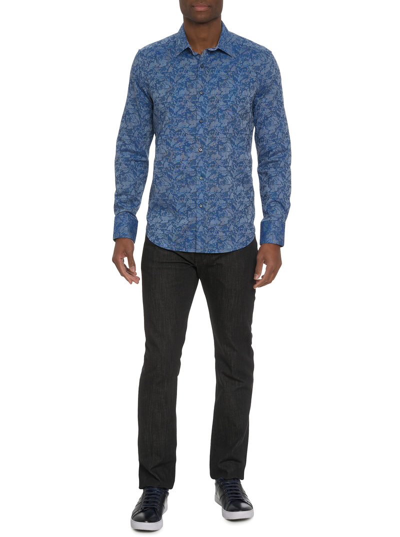 ELECTRIC SLIDE LONG SLEEVE BUTTON DOWN SHIRT
