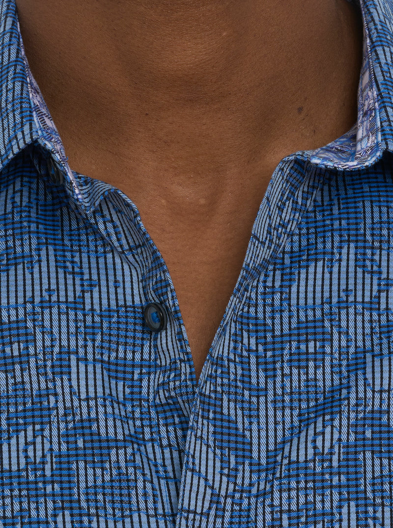 ELECTRIC SLIDE LONG SLEEVE BUTTON DOWN SHIRT