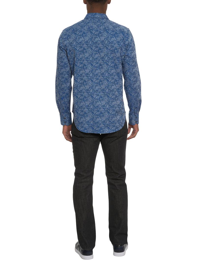 ELECTRIC SLIDE LONG SLEEVE BUTTON DOWN SHIRT