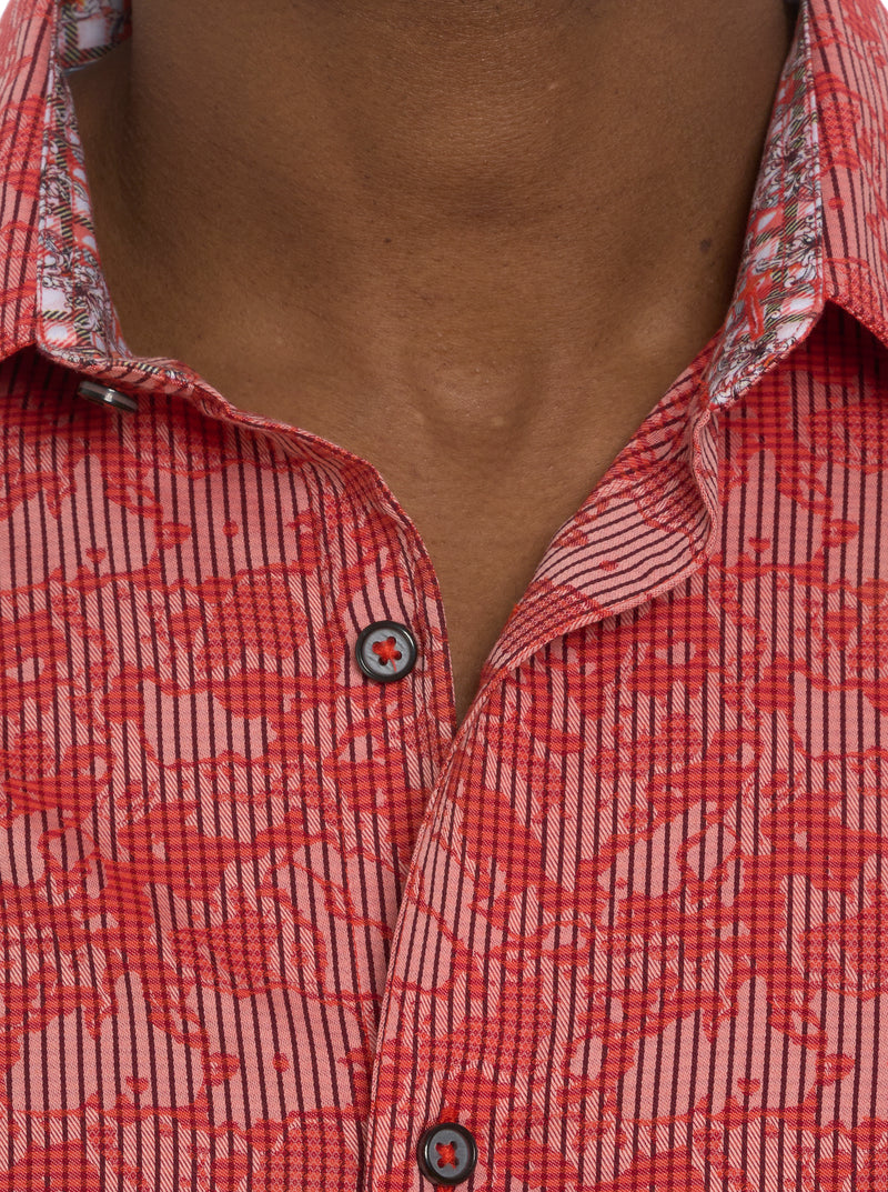 ELECTRIC SLIDE LONG SLEEVE BUTTON DOWN SHIRT