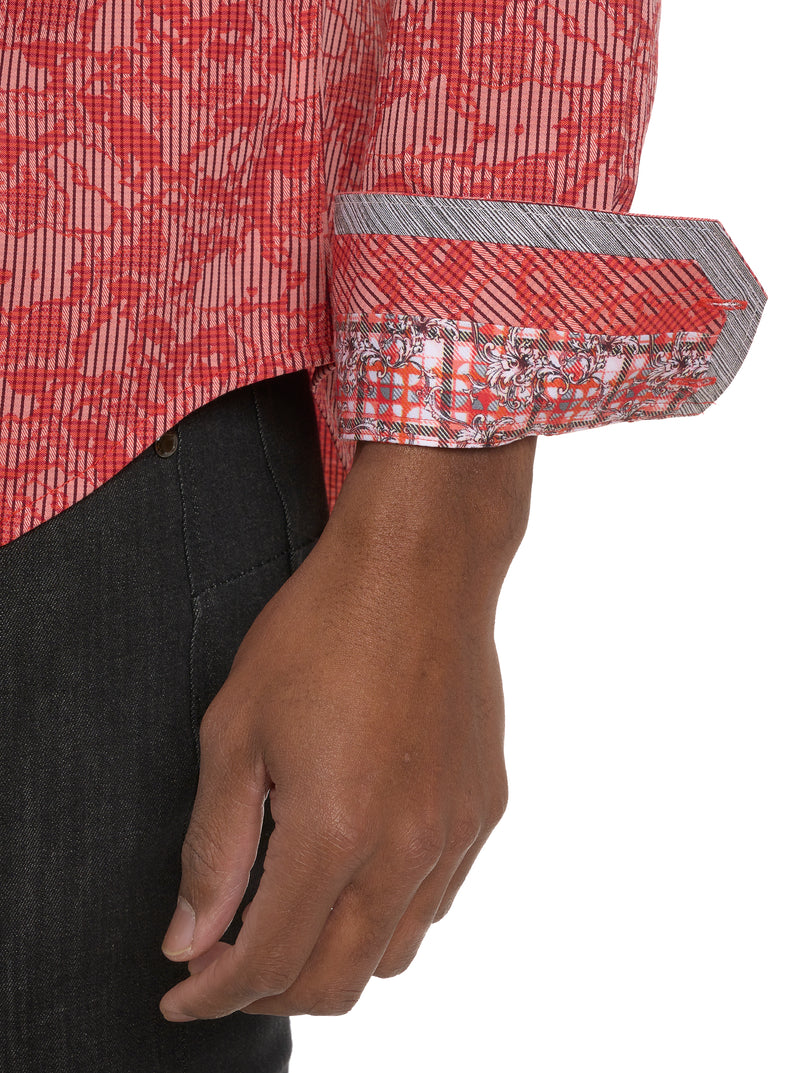 ELECTRIC SLIDE LONG SLEEVE BUTTON DOWN SHIRT