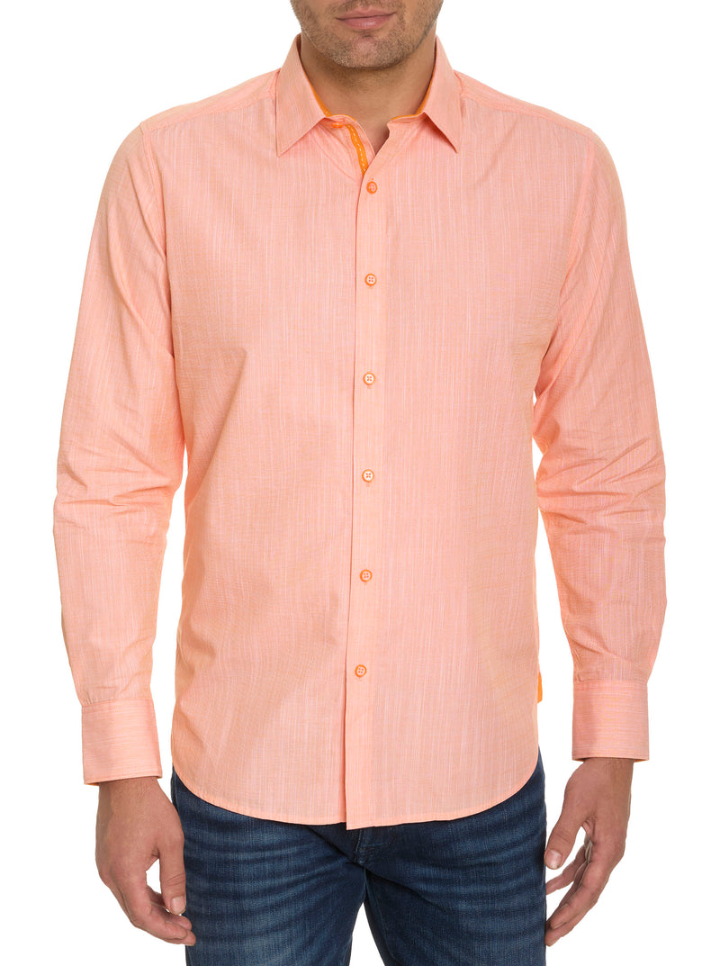 Light orange sales button down shirt