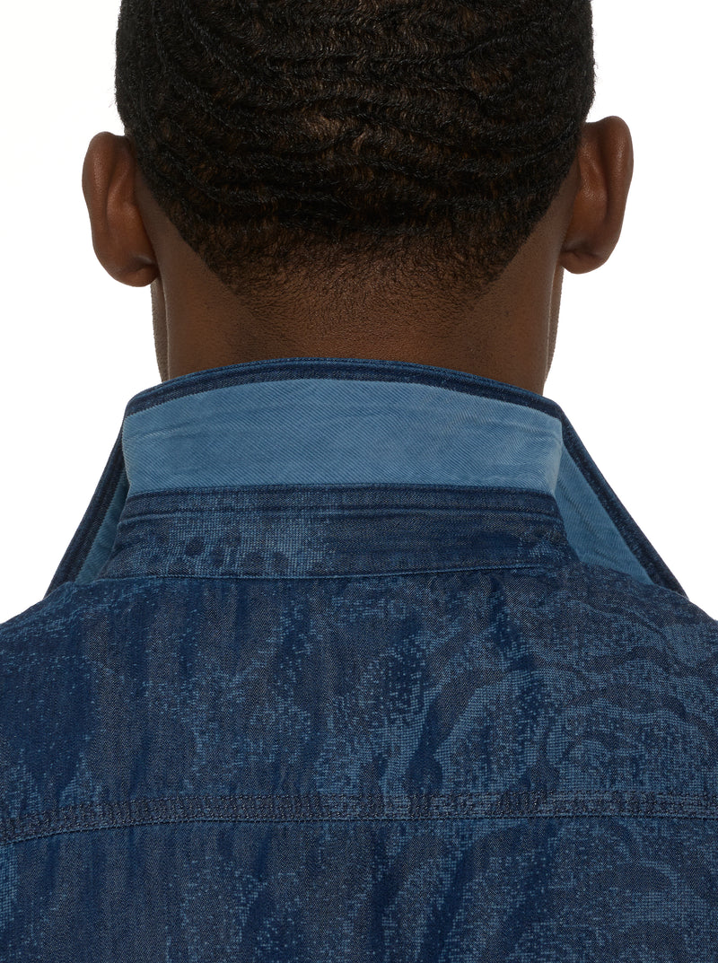 FLOWER THROWER LONG SLEEVE BUTTON DOWN SHIRT