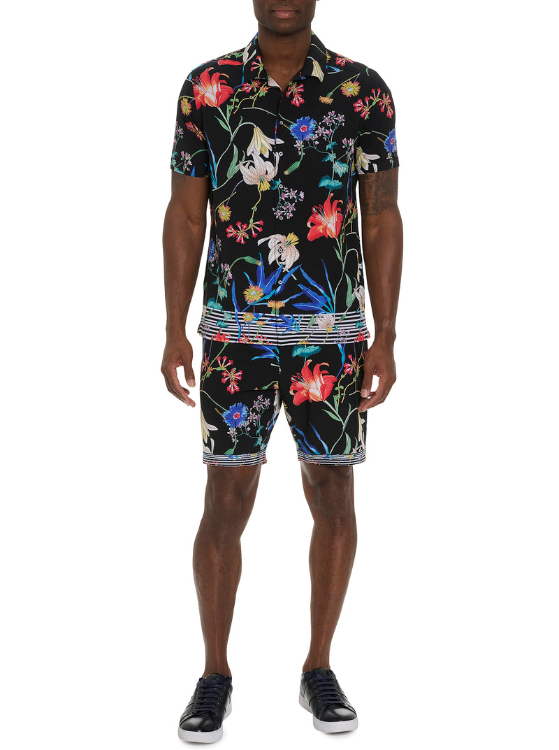 BOTANIC HEAVEN PERFORMANCE SHORT SLEEVE BUTTON DOWN SHIRT