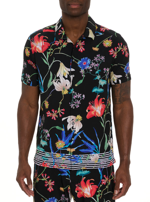 BOTANIC HEAVEN PERFORMANCE SHORT SLEEVE BUTTON DOWN SHIRT