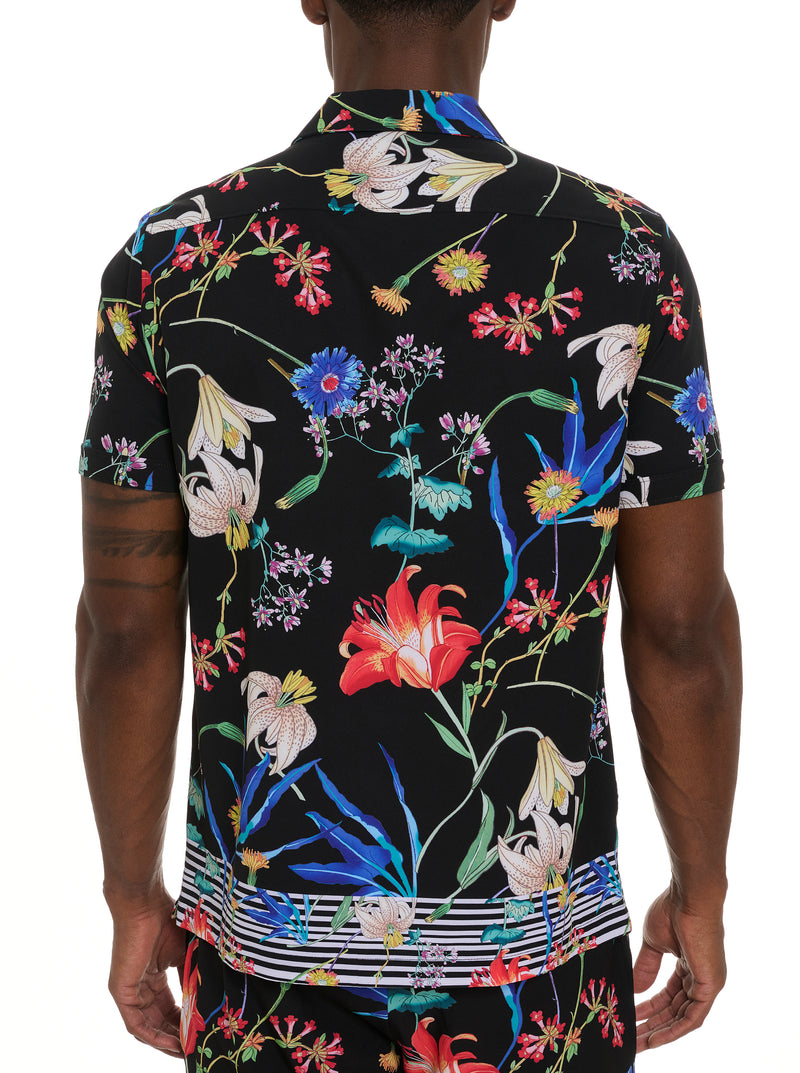BOTANIC HEAVEN PERFORMANCE SHORT SLEEVE BUTTON DOWN SHIRT