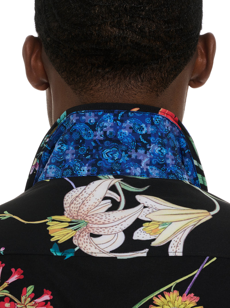 BOTANIC HEAVEN PERFORMANCE SHORT SLEEVE BUTTON DOWN SHIRT