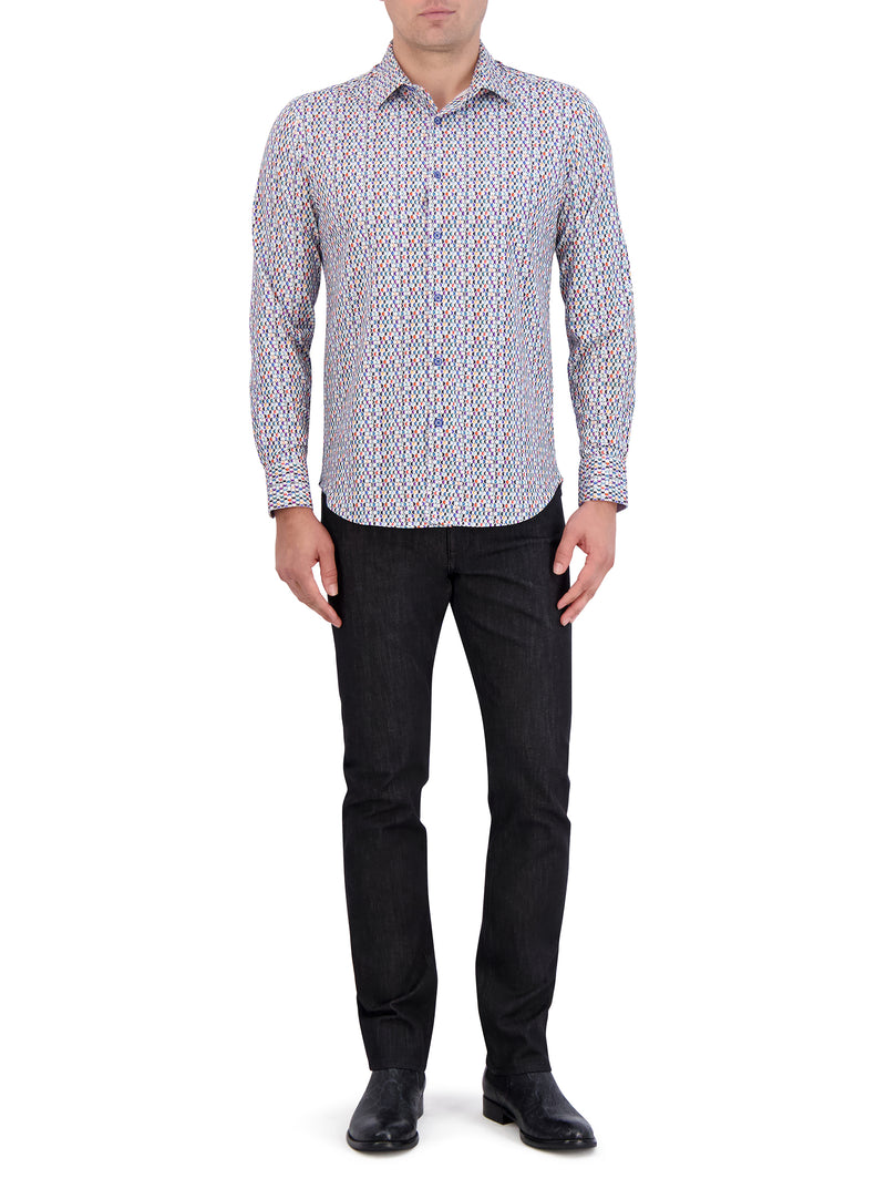 FLAMENCO MOTION LONG SLEEVE BUTTON DOWN SHIRT