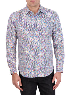 FLAMENCO MOTION LONG SLEEVE BUTTON DOWN SHIRT