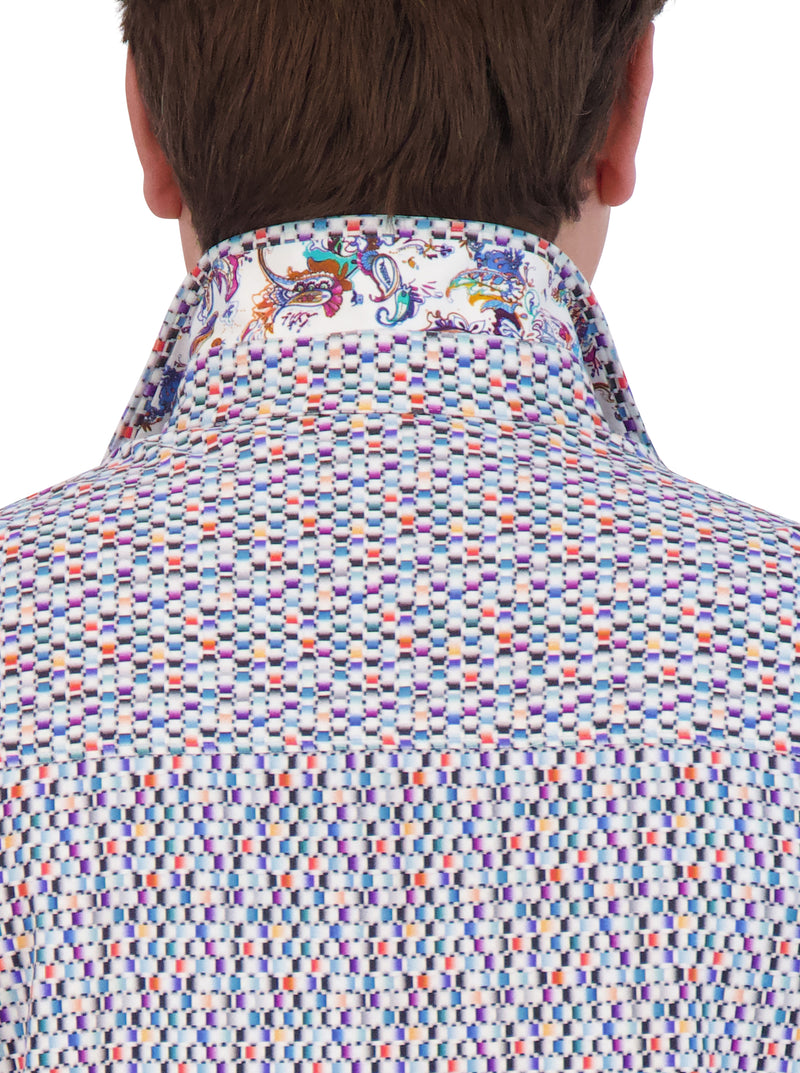 FLAMENCO MOTION LONG SLEEVE BUTTON DOWN SHIRT