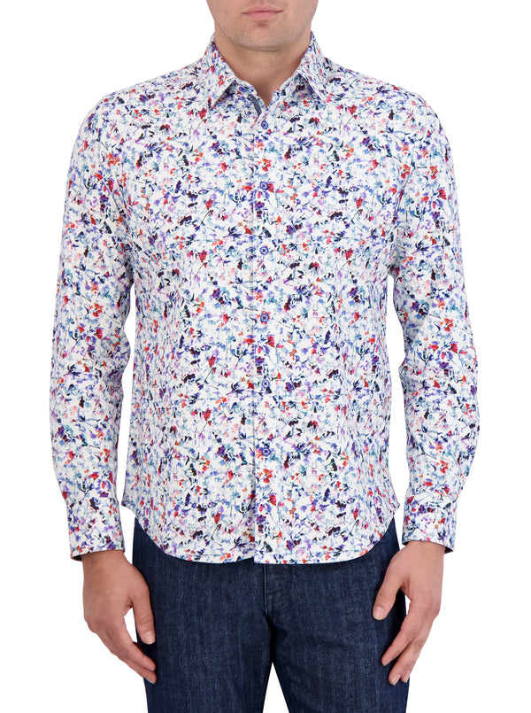 BAVARO MOTION LONG SLEEVE BUTTON DOWN SHIRT