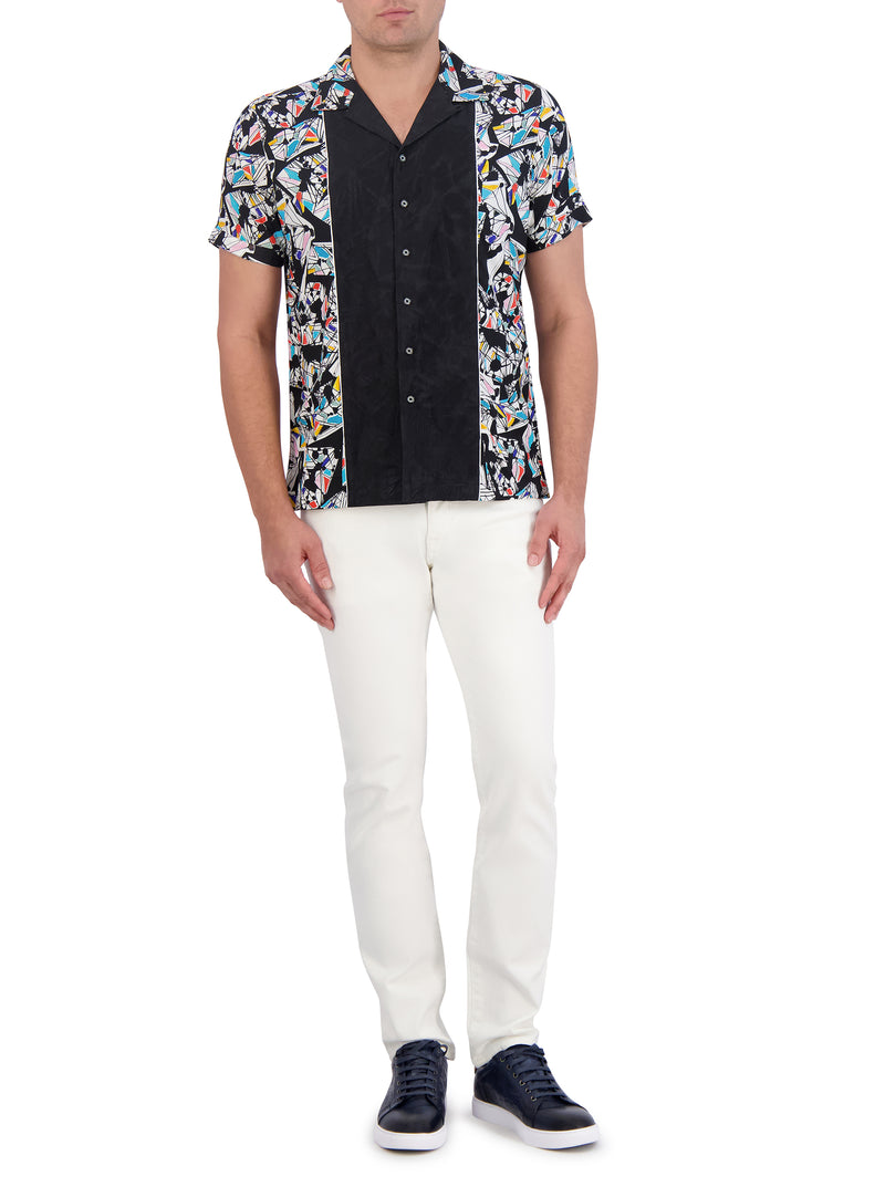 OMURA SHORT SLEEVE BUTTON DOWN SHIRT