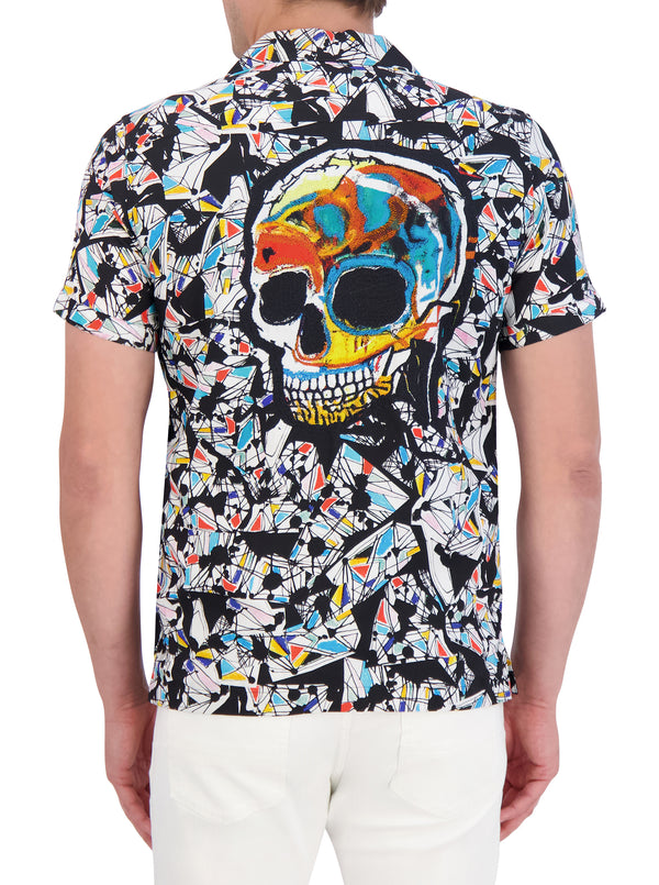 OMURA SHORT SLEEVE BUTTON DOWN SHIRT