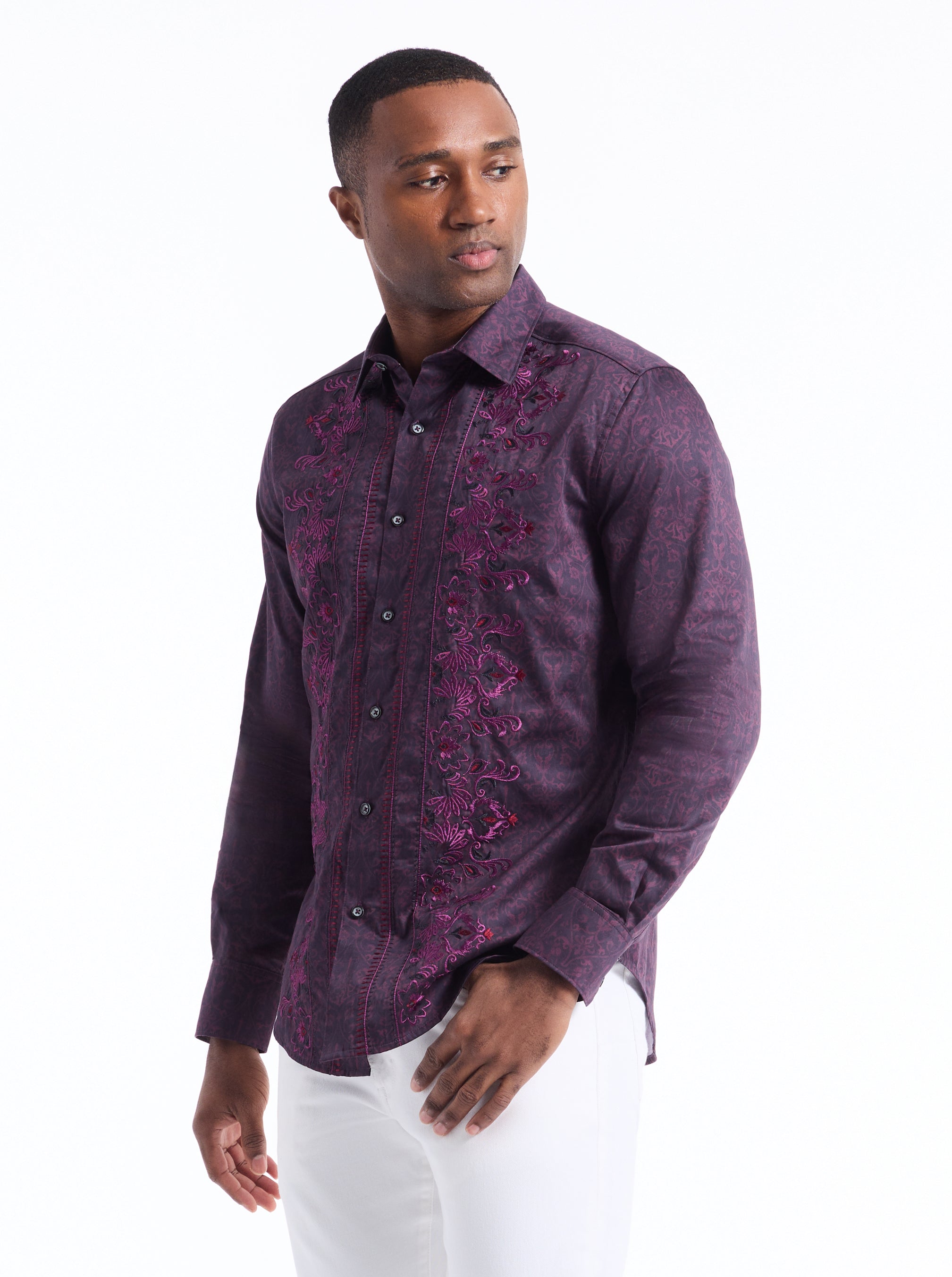 ROYAL MIDNIGHT LONG SLEEVE BUTTON DOWN SHIRT
