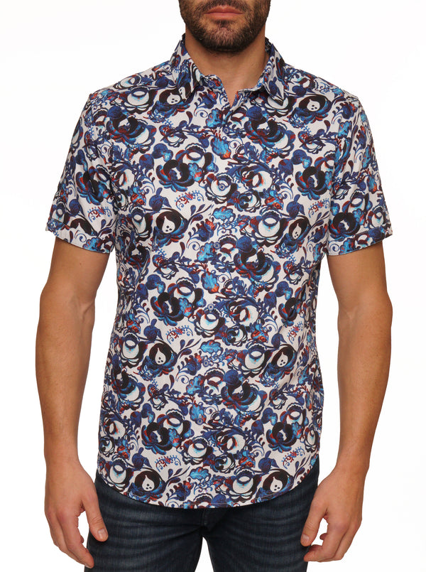 EDMUND SHORT SLEEVE BUTTON DOWN SHIRT