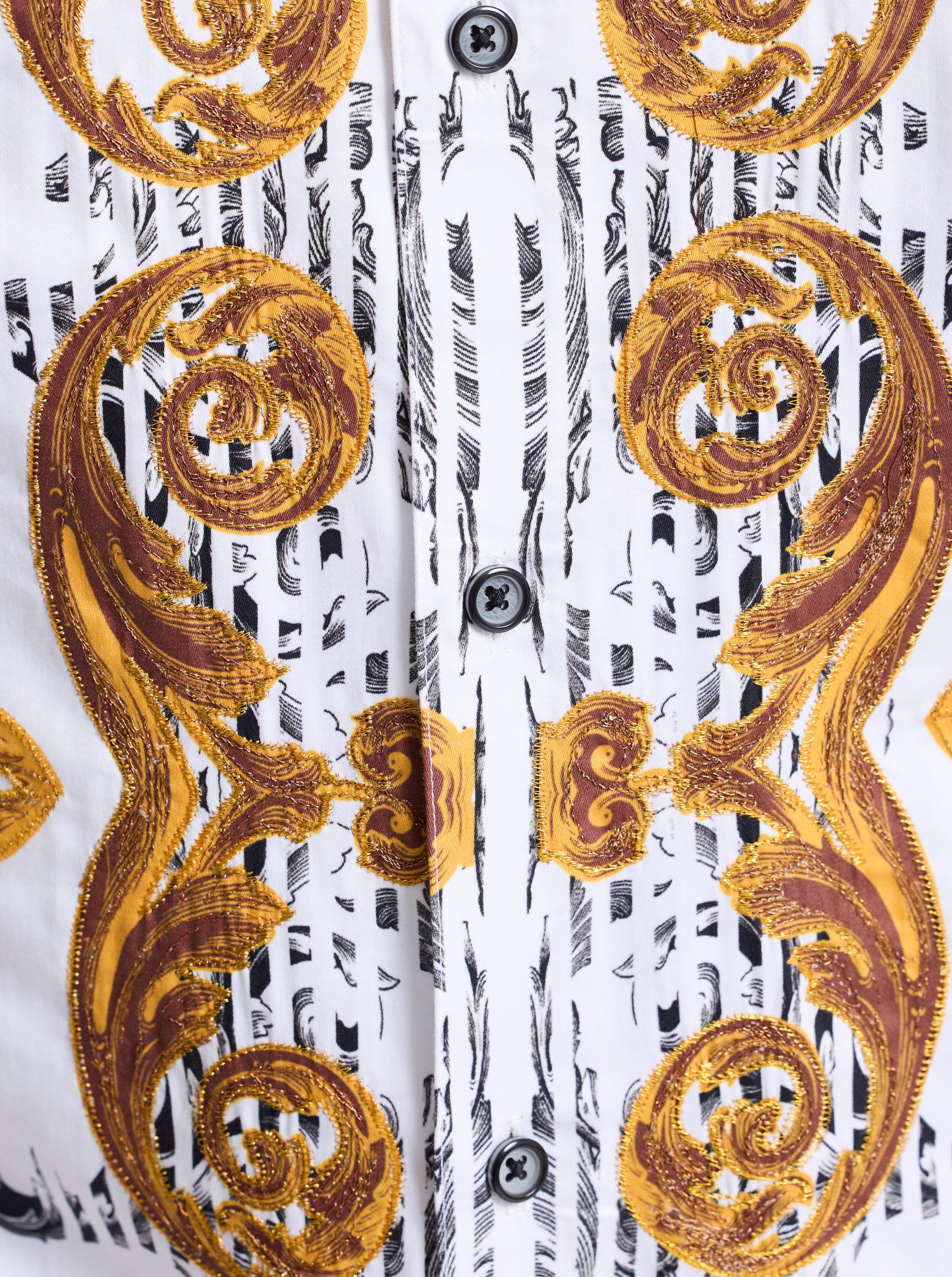 GILDED SCROLLS SHORT SLEEVE BUTTON DOWN SHIRT