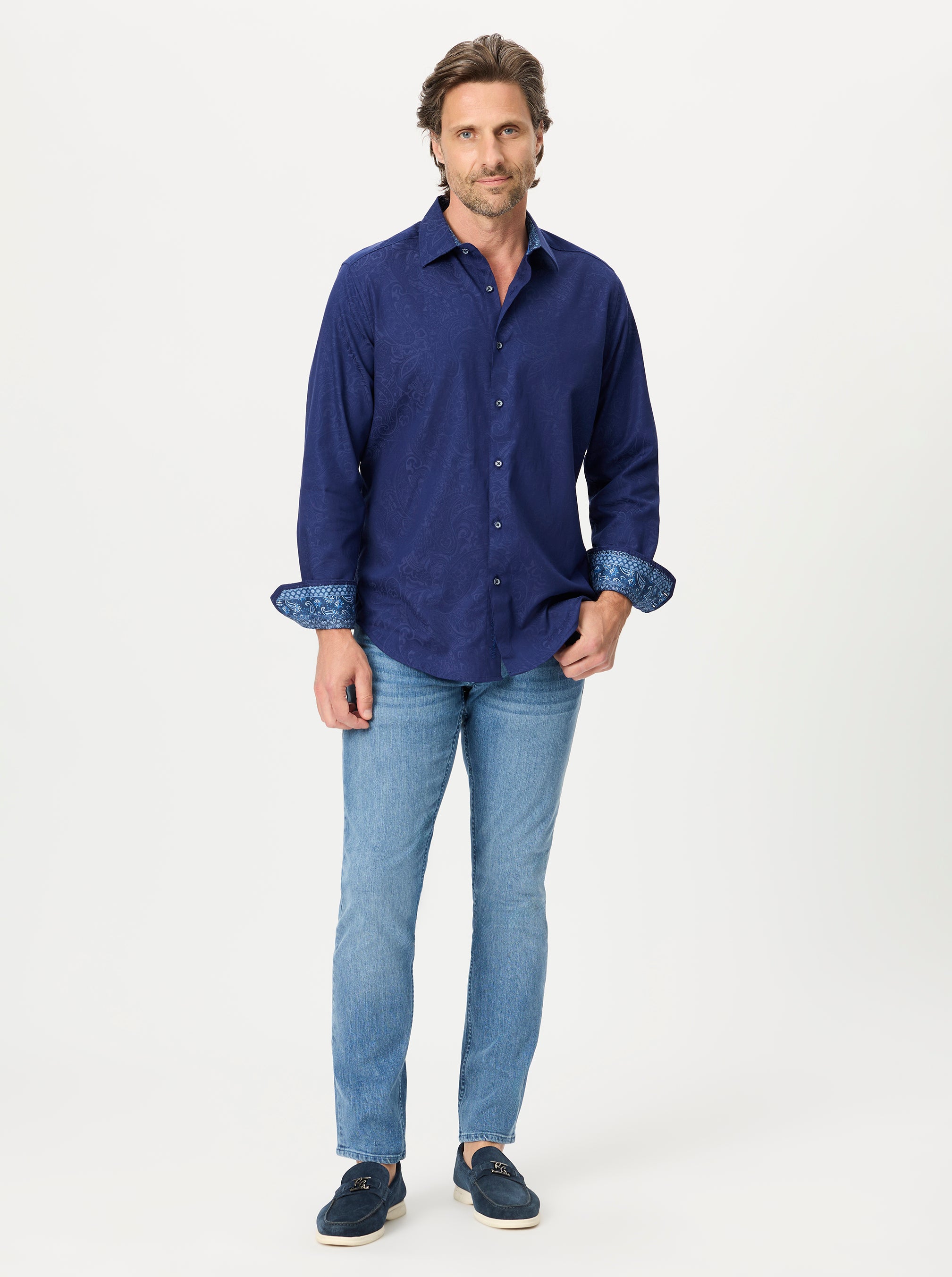 HUDSON LONG SLEEVE BUTTON DOWN SHIRT