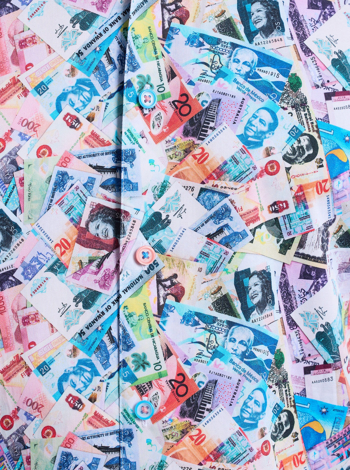 VACATION FUND LONG SLEEVE BUTTON DOWN SHIRT TALL