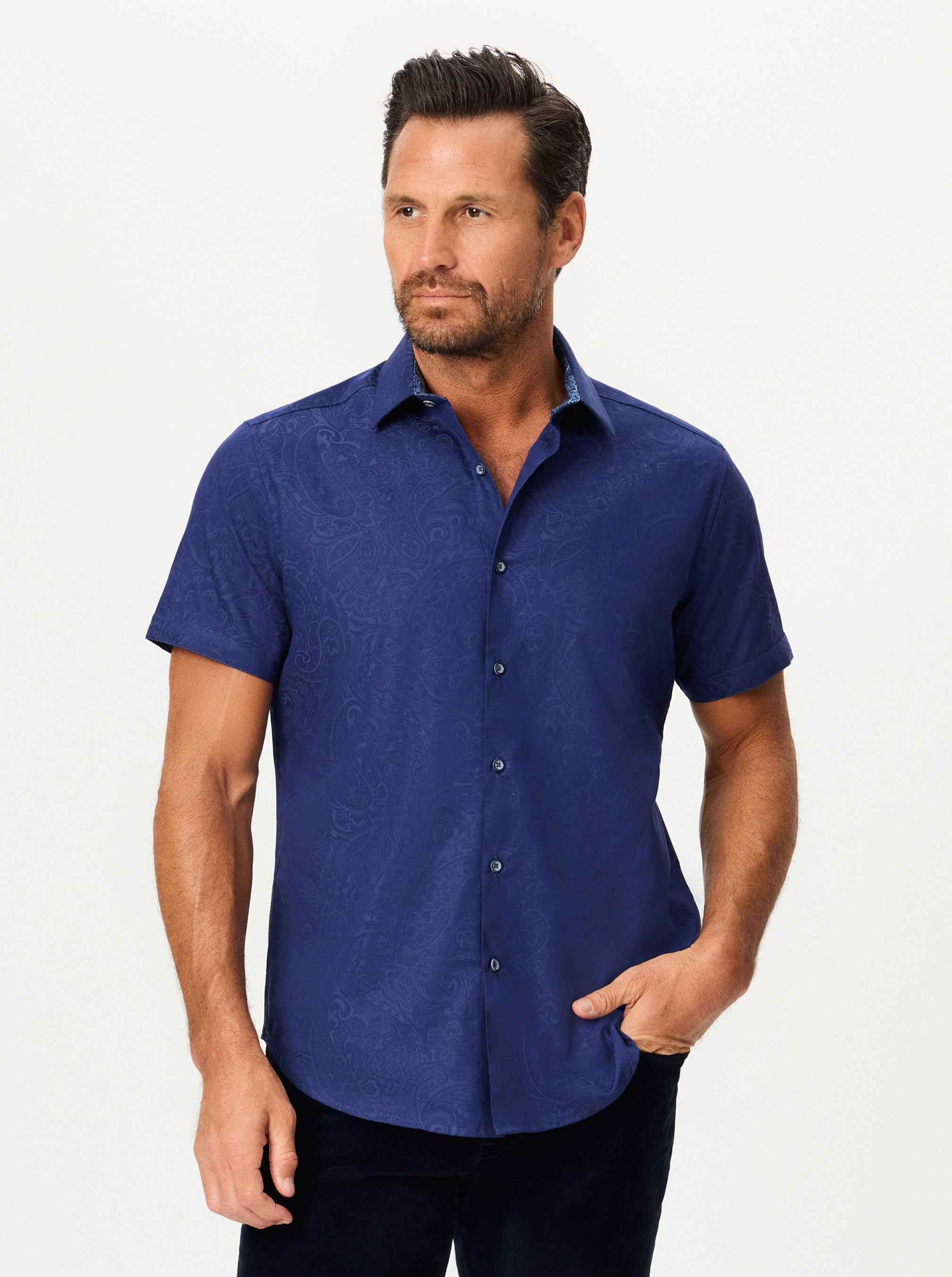 HUDSON SHORT SLEEVE BUTTON DOWN SHIRT