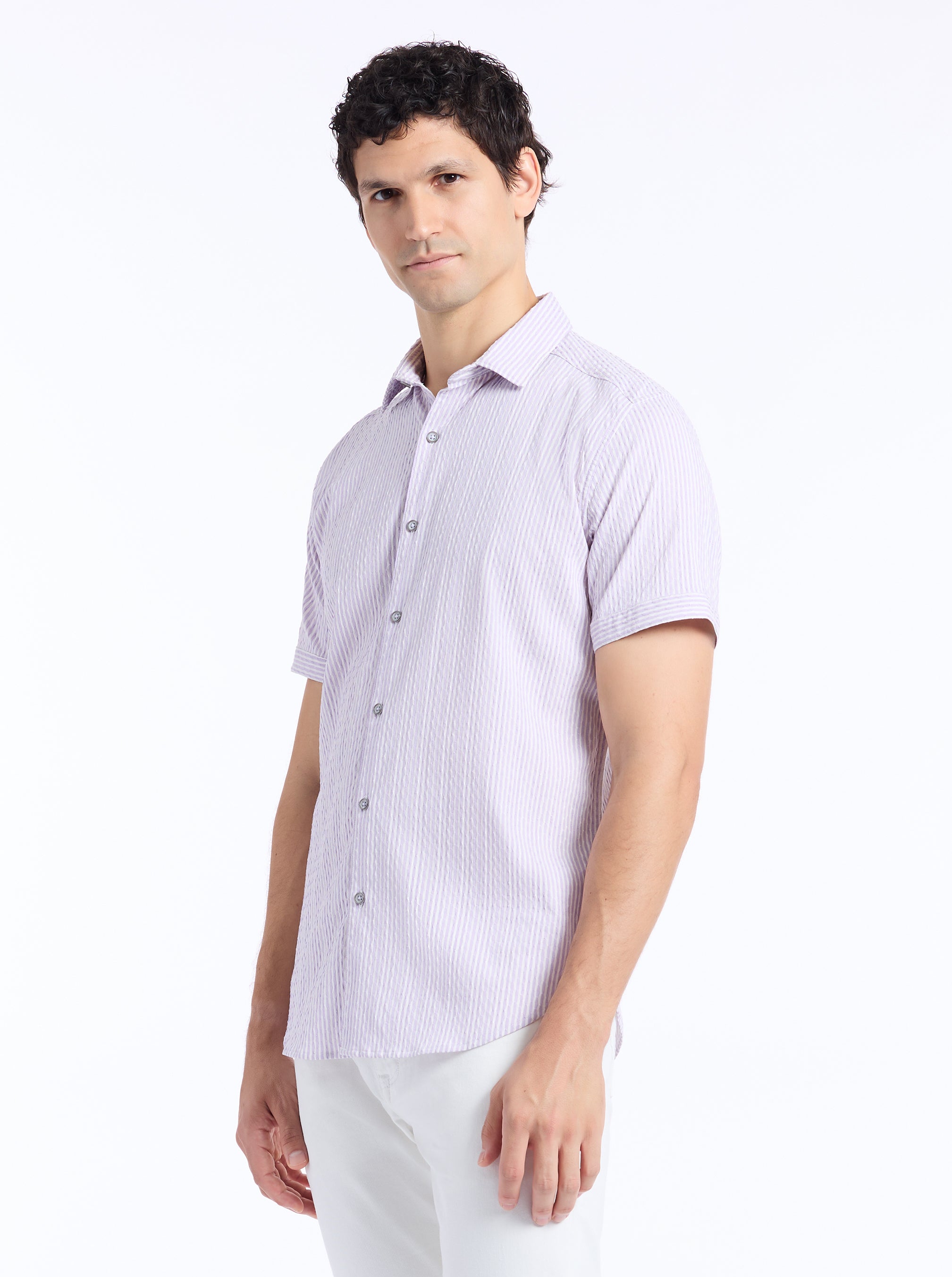 FORNILLO SHORT SLEEVE BUTTON DOWN SHIRT