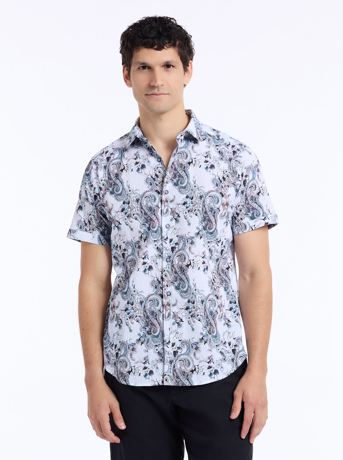 PICKWICK SHORT SLEEVE BUTTON DOWN SHIRT TALL