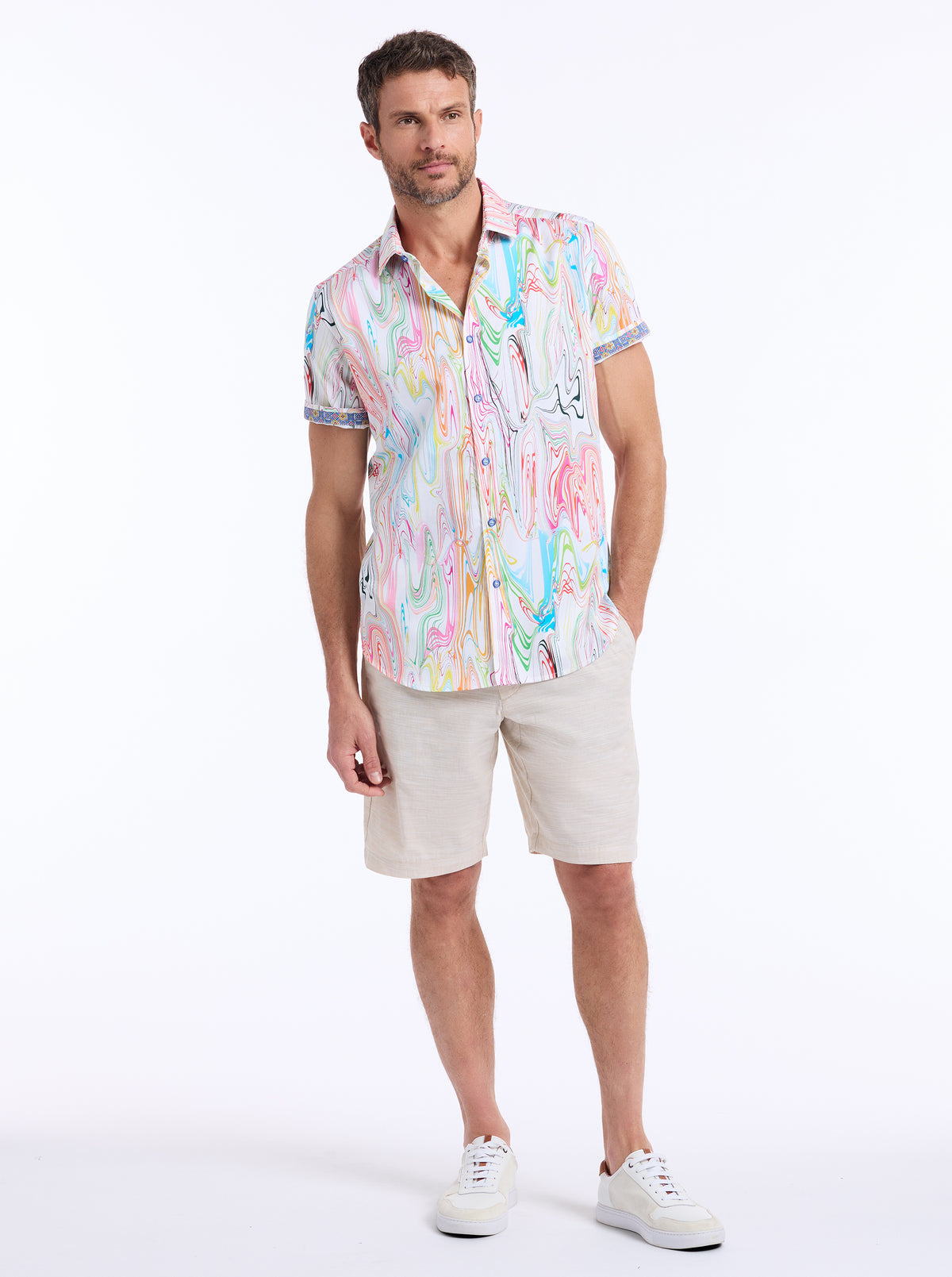 BELLENDEN SHORT SLEEVE BUTTON DOWN SHIRT TALL