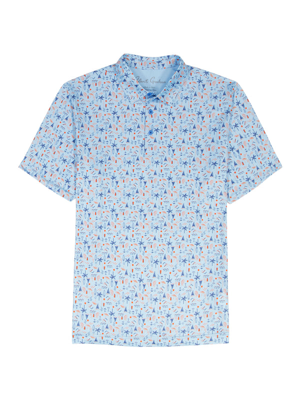 COASTAL VIBES SHORT SLEEVE POLO