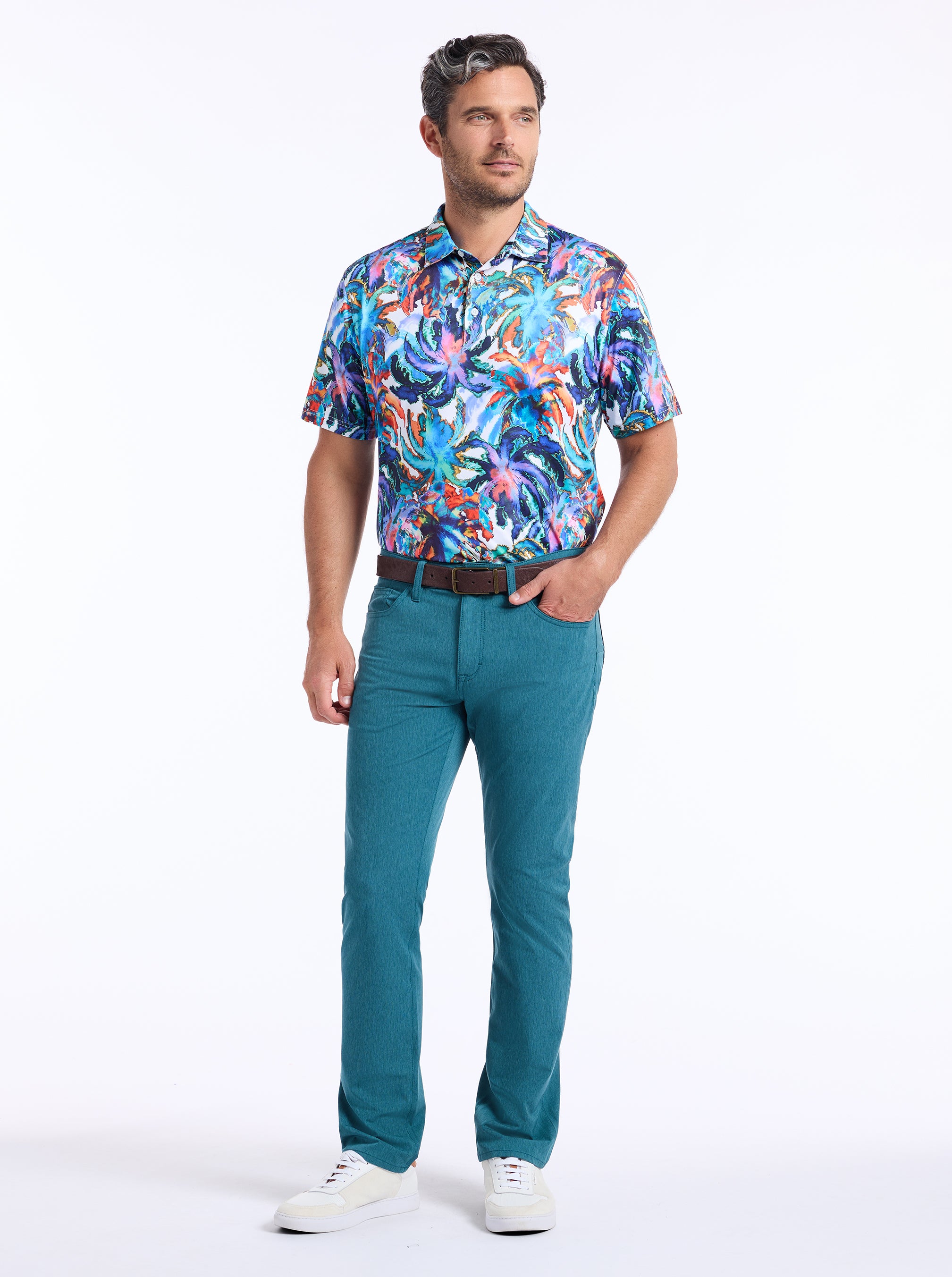ELETRIC PALMS SHORT SLEEVE POLO