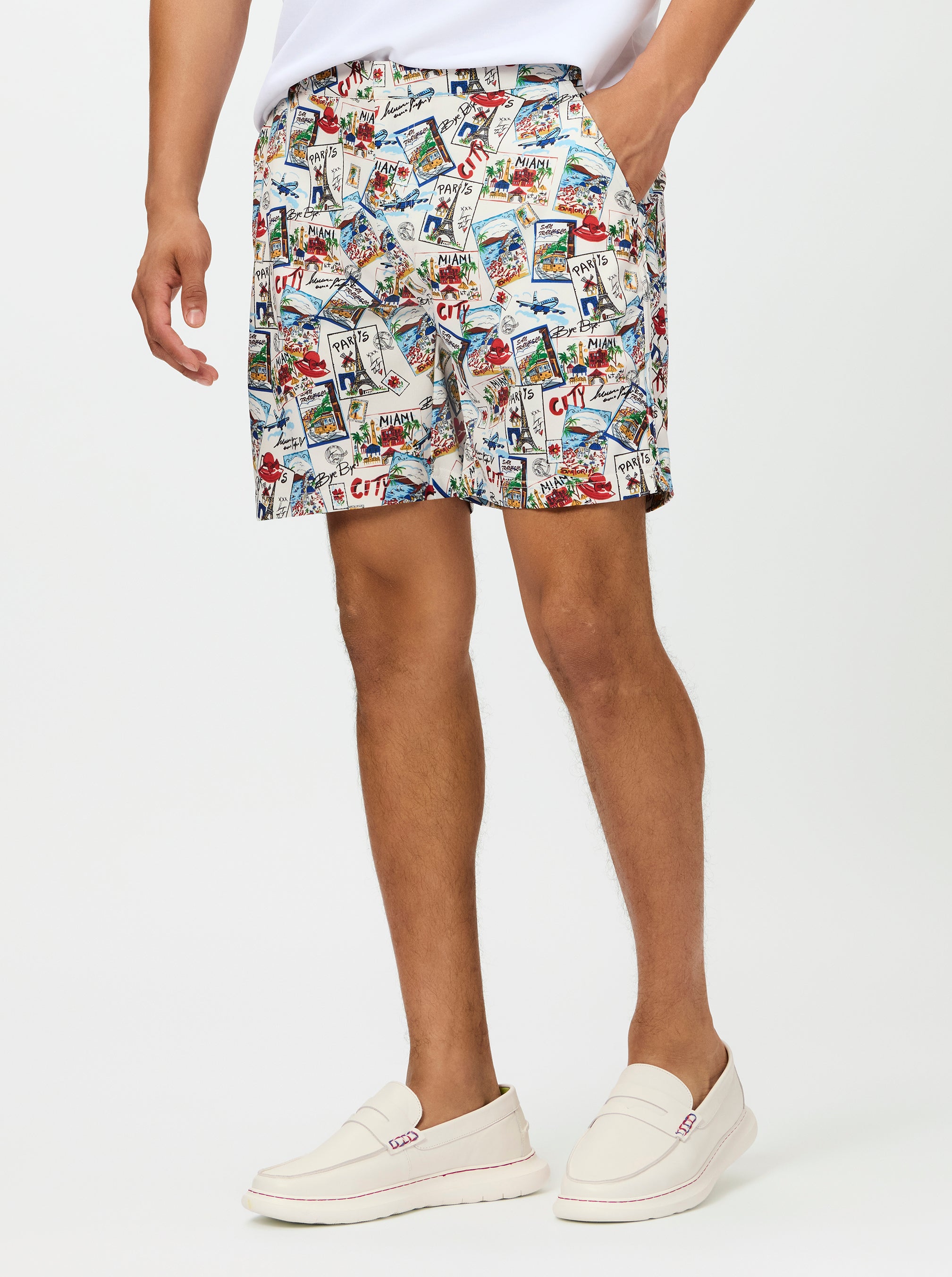 POSTCARDS SWIM TRUNKS