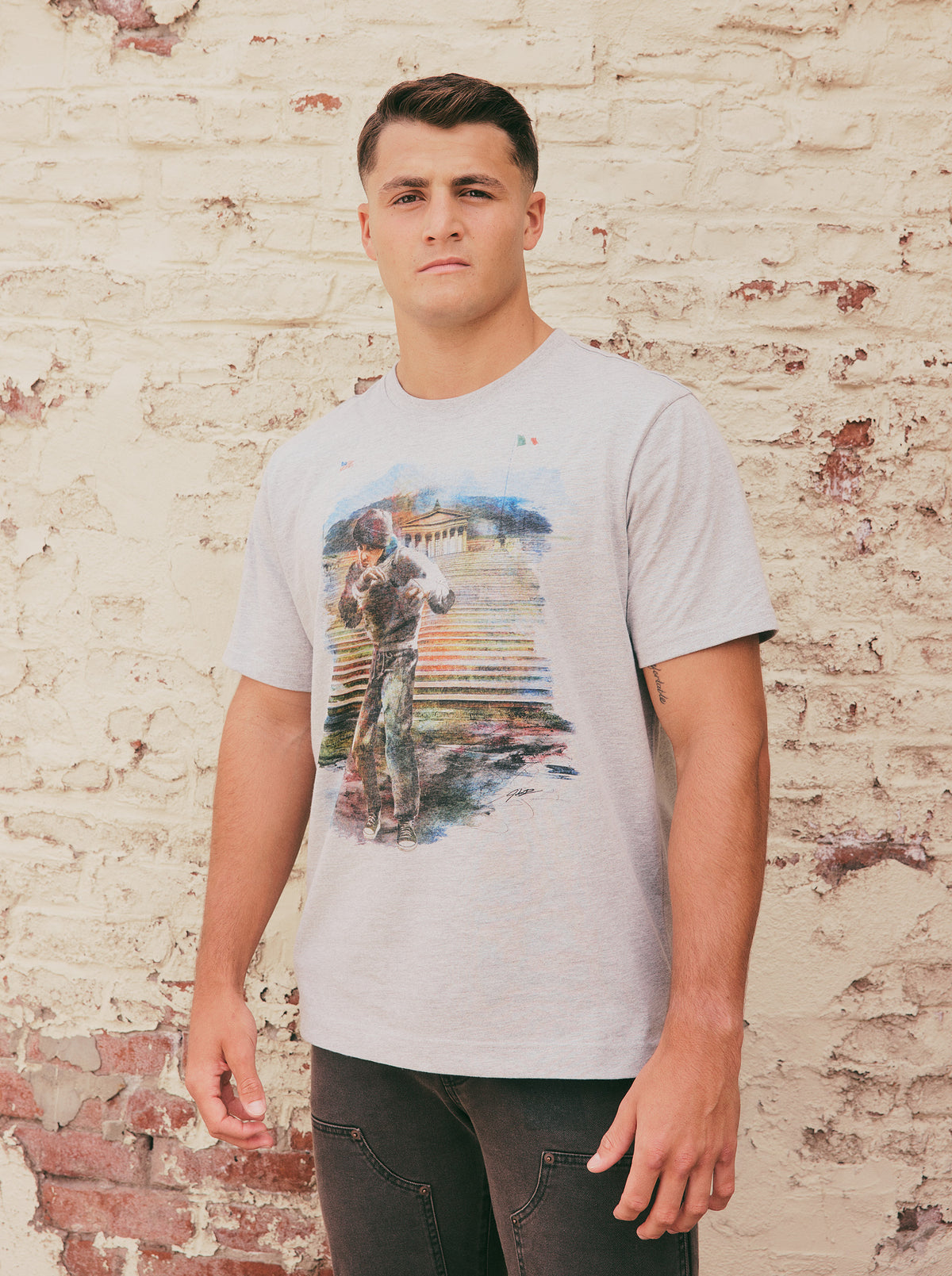 ROCKY 50TH X ROBERT GRAHAM THE STEPS T-SHIRT