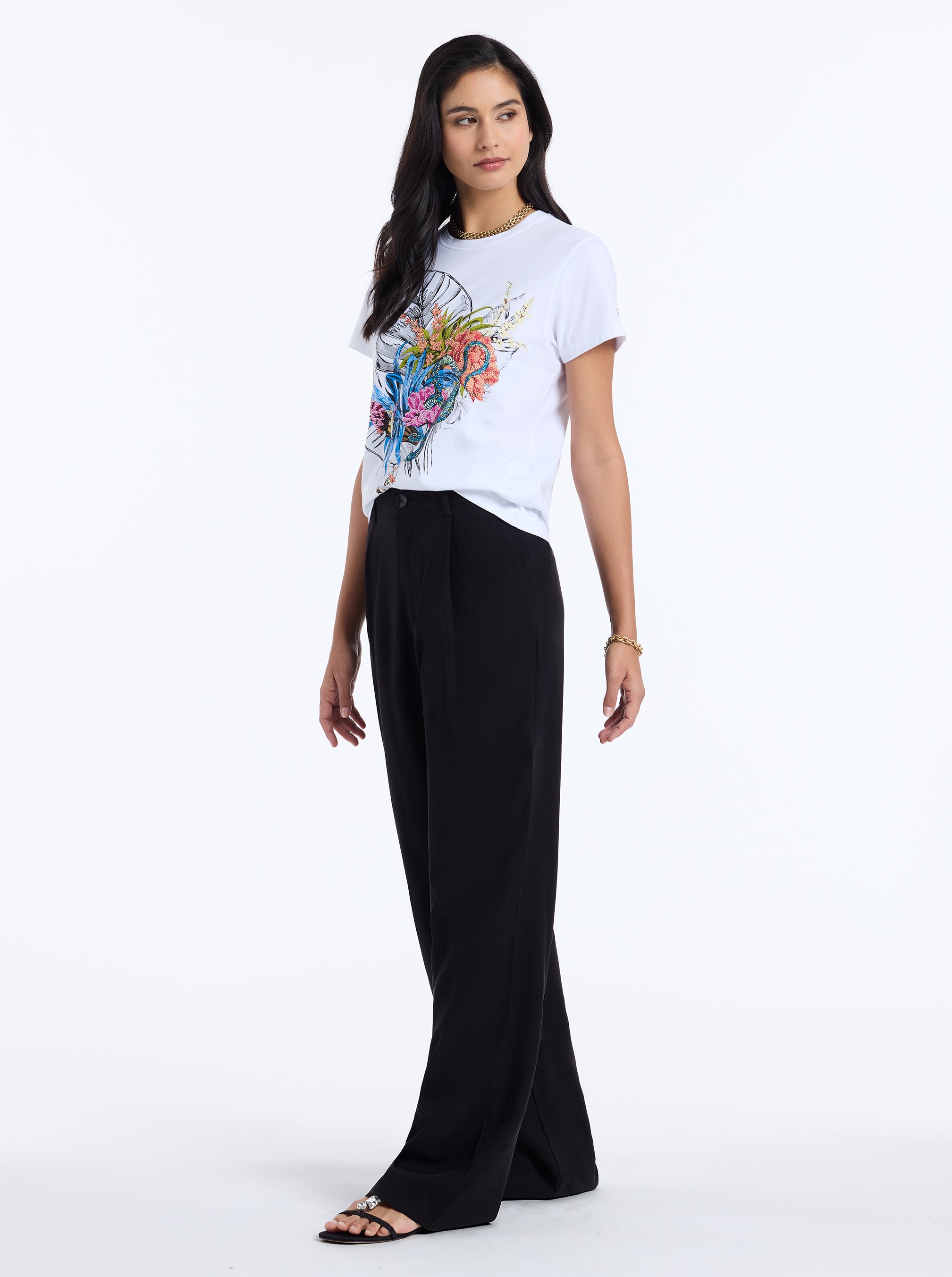 TROPICAL BOUQUET SHORT SLEEVE T-SHIRT