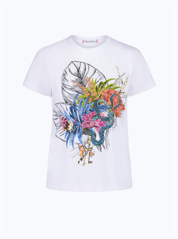 TROPICAL BOUQUET SHORT SLEEVE T-SHIRT