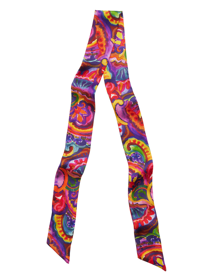 WATERCOLOR LILY SKINNY SCARF