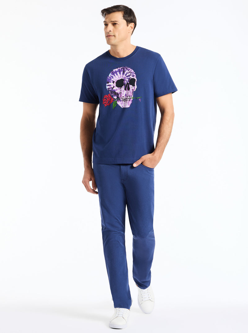 TIE DYE SKULL SHORT SLEEVE T-SHIRT