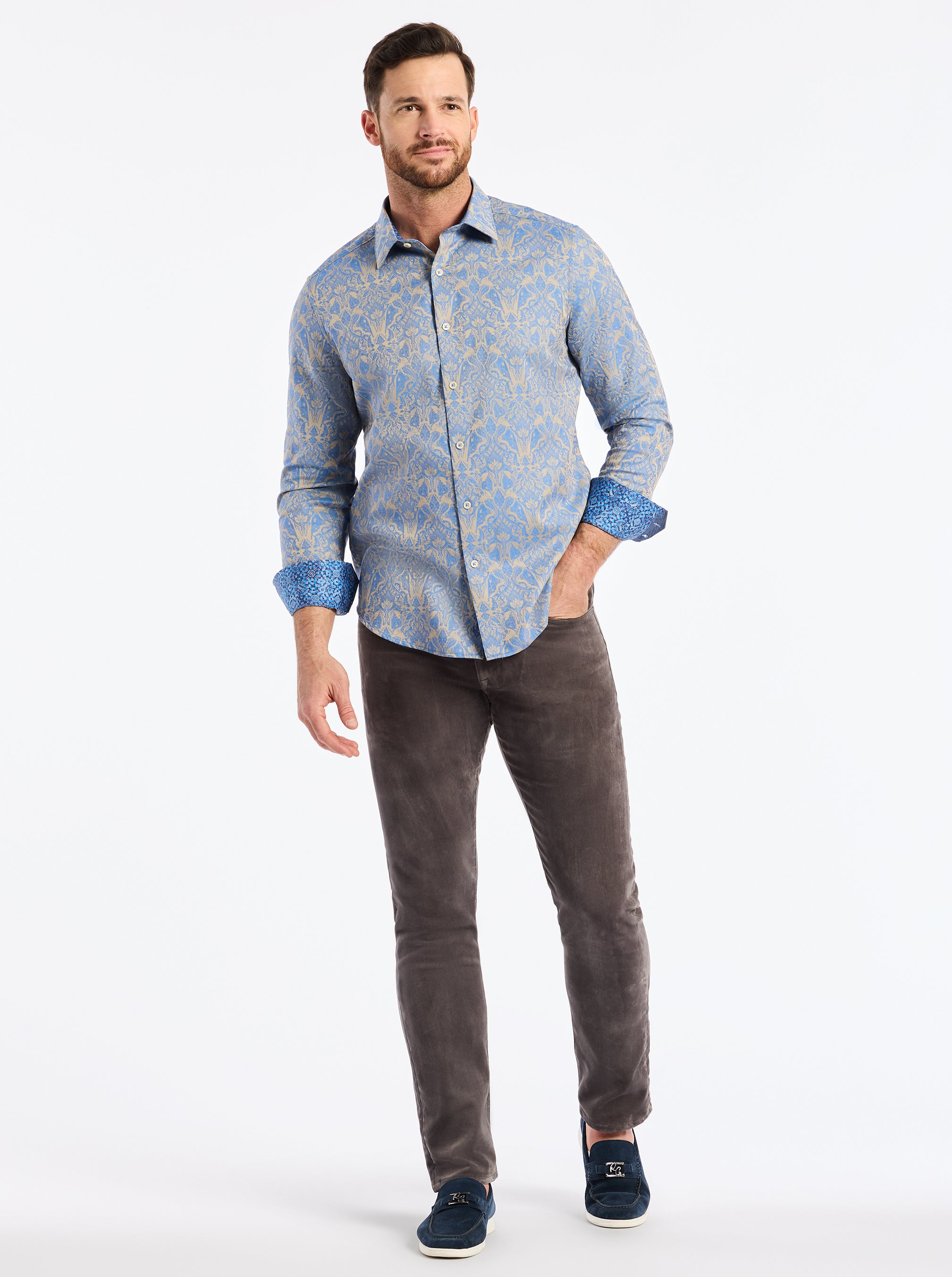 HIGHLAND LONG SLEEVE BUTTON DOWN SHIRT
