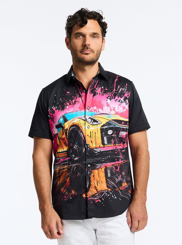 SPLASH DRIFTER SHORT SLEEVE BUTTON DOWN SHIRT TALL