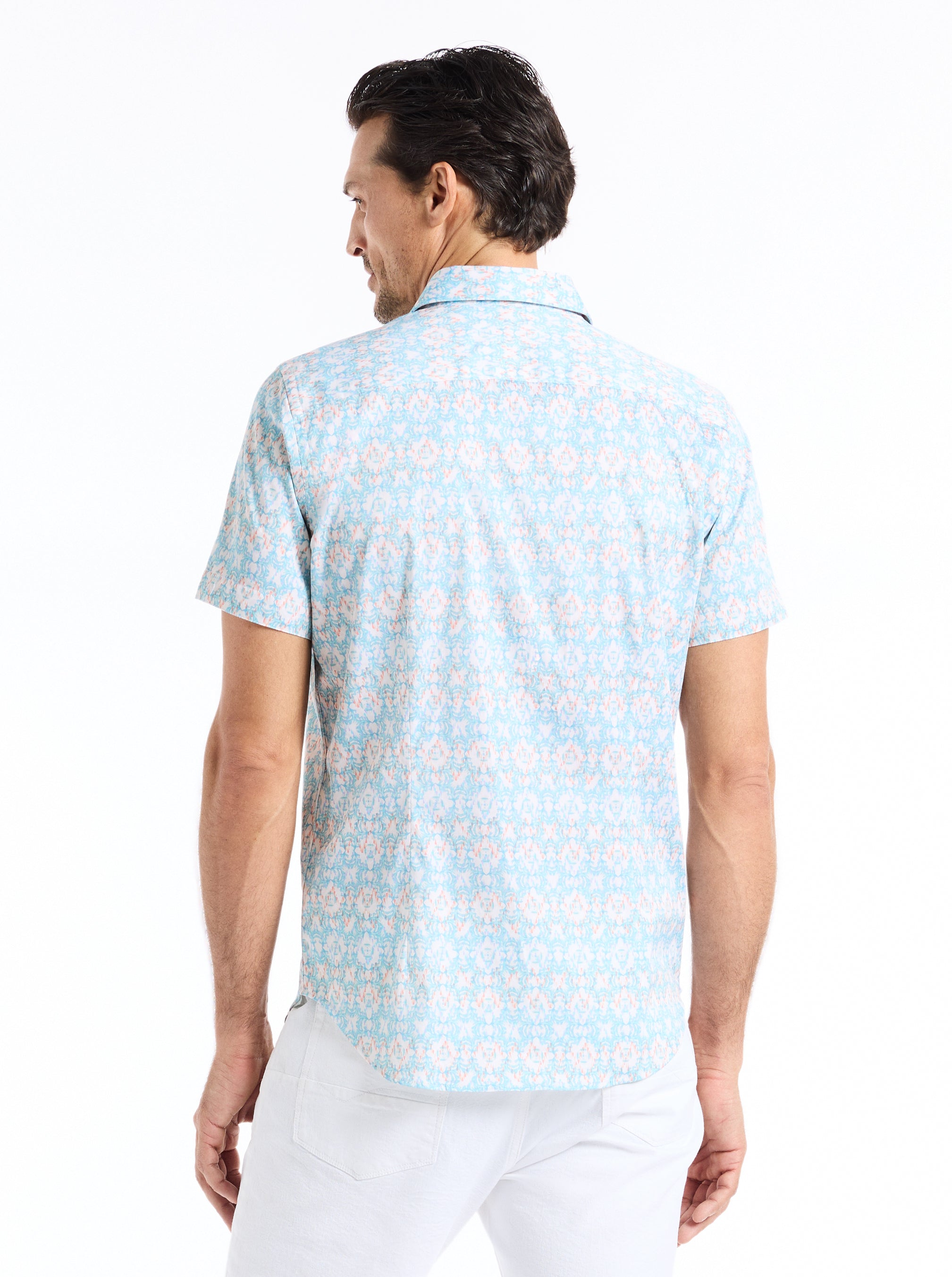 MIRAGE SHORT SLEEVE BUTTON DOWN SHIRT