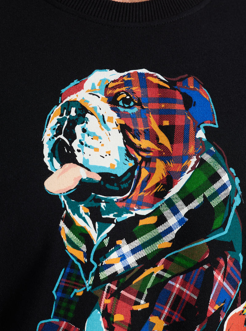 PLAID PUP LONG SLEEVE KNIT SHIRT