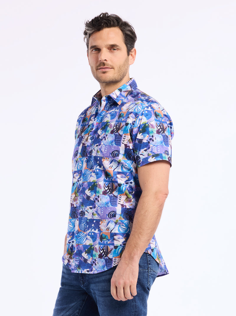 BROWARD SHORT SLEEVE BUTTON DOWN SHIRT