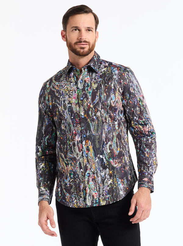 EXOSPHERE LONG SLEEVE BUTTON DOWN SHIRT
